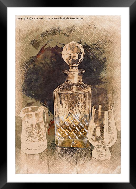 Whisky Framed Mounted Print by Lynn Bolt