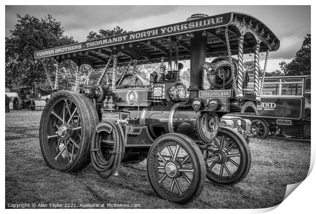 Yorkshireman Traction Engine Print by Alan Taylor