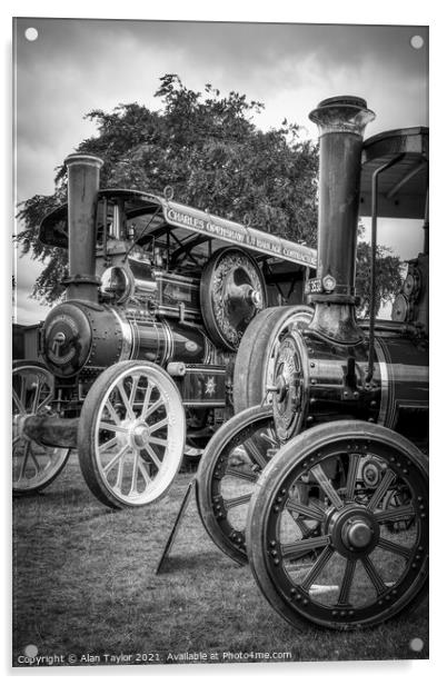 Foremost Traction Engine Acrylic by Alan Taylor