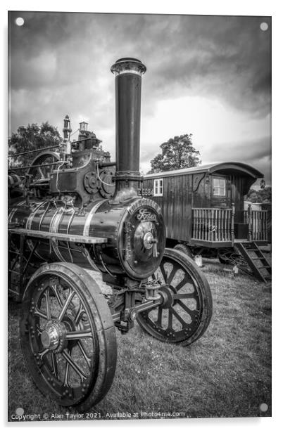 King George V Traction Engine Acrylic by Alan Taylor
