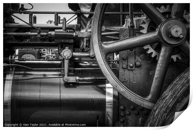 Traction Engine Detail #1 Print by Alan Taylor