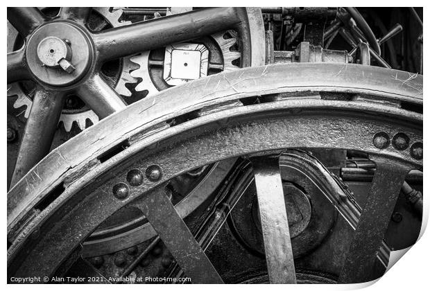 Traction Engine Detail #2 Print by Alan Taylor