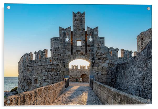 Rhodes Saint Pauls Gate Backlit Acrylic by Antony McAulay