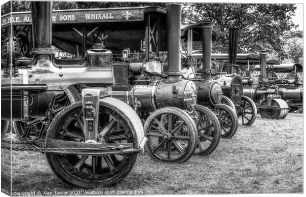 Traction Engines on Parade Canvas Print by Alan Taylor