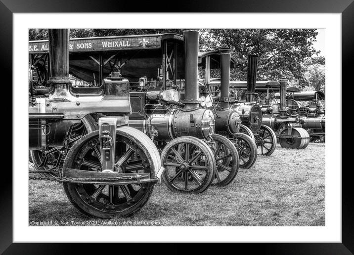 Traction Engines on Parade Framed Mounted Print by Alan Taylor