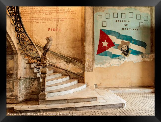 La Guarida Restaurant entrance hall, Calle Concordia, Havana, Cuba Framed Print by Karol Kozlowski