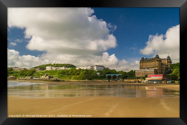The Sands, Scarborough South Bay, North Yorkshire Framed Print by Michael Shannon