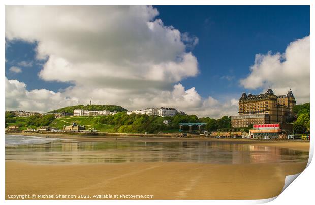 The Sands, Scarborough South Bay, North Yorkshire Print by Michael Shannon