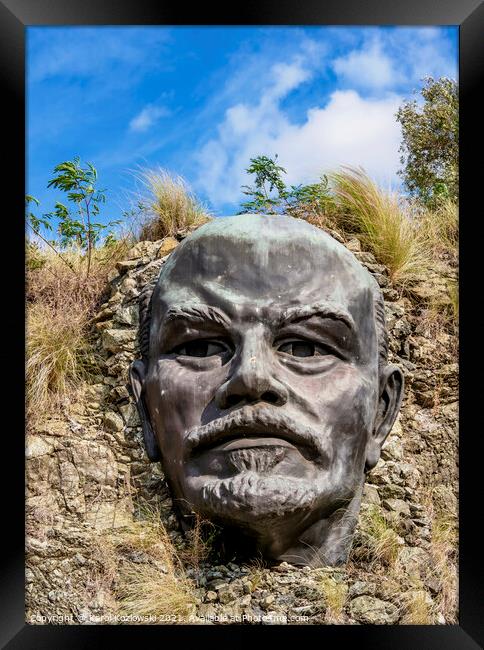 Monument to Vladimir Ilyich Ulyanov in Colina Lenin, Regla, Cuba Framed Print by Karol Kozlowski