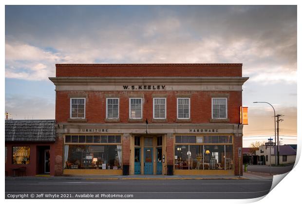 Historic buildings in Nanton Print by Jeff Whyte