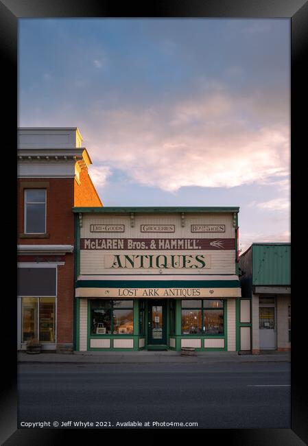Historic buildings in Nanton Framed Print by Jeff Whyte