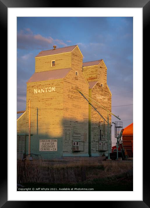 Elevator row in Nanton Framed Mounted Print by Jeff Whyte