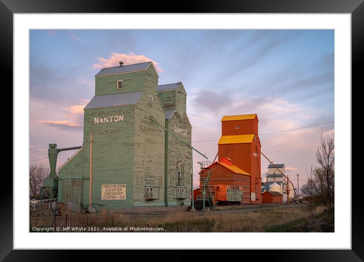 Elevator row in Nanton Framed Mounted Print by Jeff Whyte