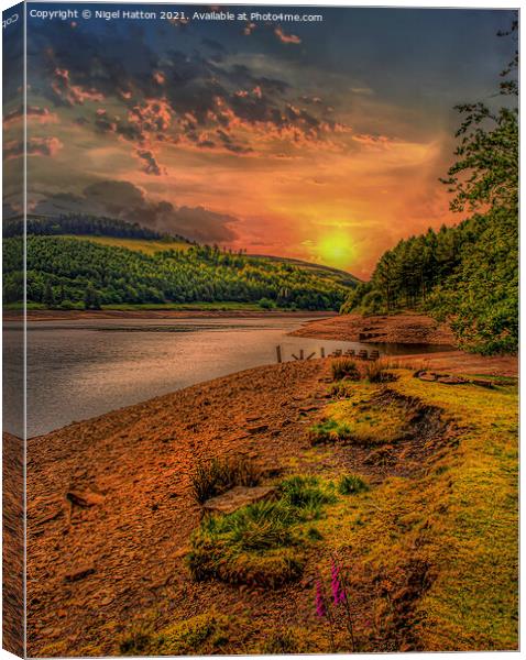 Early Morning At Derwent Reservoir Canvas Print by Nigel Hatton