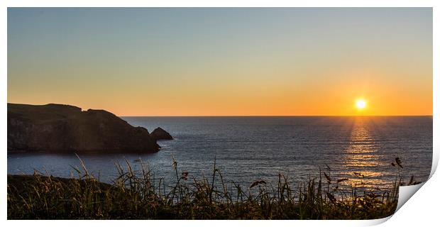 A Cornish Sunset Print by Keith Douglas