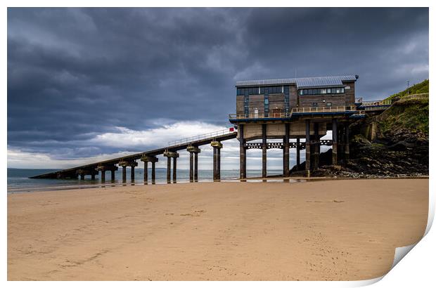 Tenby Lifeboat Station, Pembrokeshire. Print by Colin Allen
