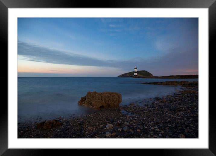 Penmon pebble beach Framed Mounted Print by Rory Trappe