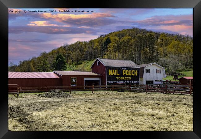 Mail Pouch Barn Framed Print by Dennis Heaven