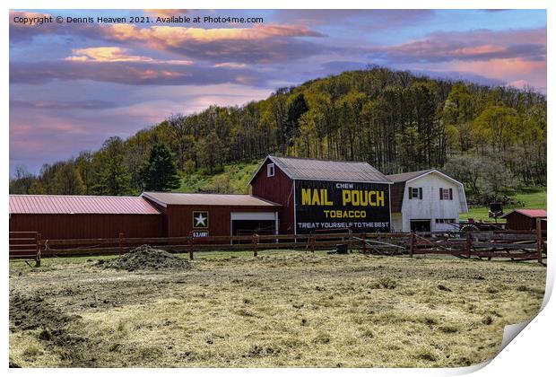 Mail Pouch Barn Print by Dennis Heaven