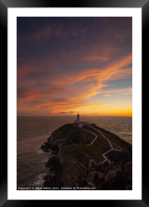South Stack Framed Mounted Print by Nigel Wilkins