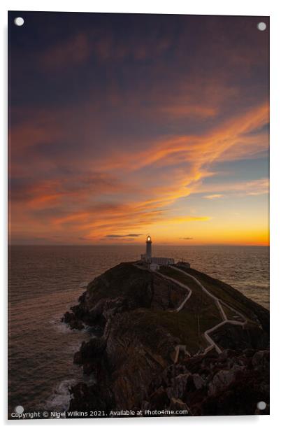 South Stack Acrylic by Nigel Wilkins