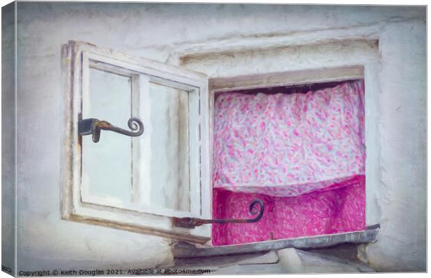 Open Window - Pink Canvas Print by Keith Douglas