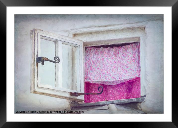Open Window - Pink Framed Mounted Print by Keith Douglas