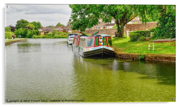 Tiverton Grand Western Canal Acrylic by Peter F Hunt