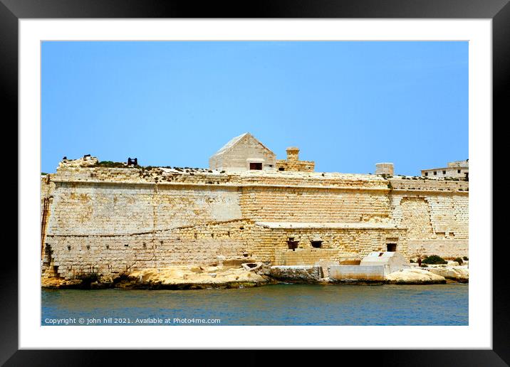 Fort Ricasoli, Grand Harbour, Malta. Framed Mounted Print by john hill