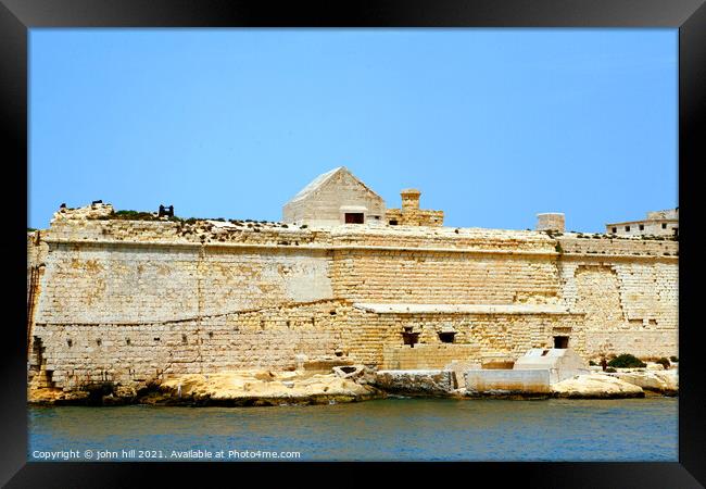 Fort Ricasoli, Grand Harbour, Malta. Framed Print by john hill