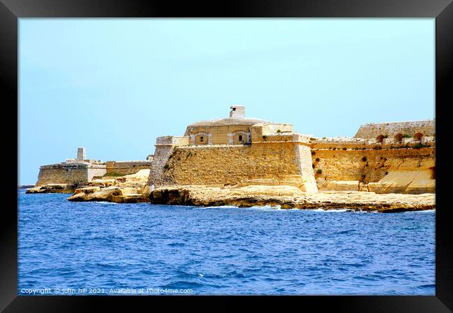Fort Ricasoli, Grand Harbour, Malta. Framed Print by john hill