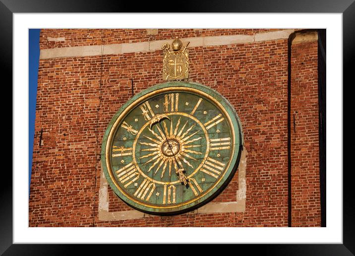 Clock at Wawel Cathedral Bell Tower Framed Mounted Print by Artur Bogacki