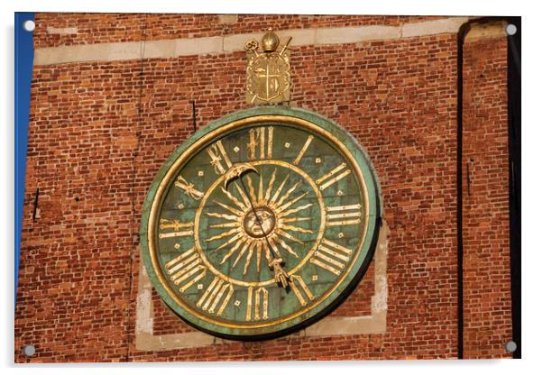 Clock at Wawel Cathedral Bell Tower Acrylic by Artur Bogacki