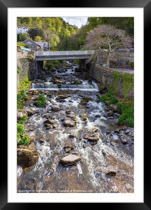 East Lyn River, Lynmouth. Framed Mounted Print by Jim Monk