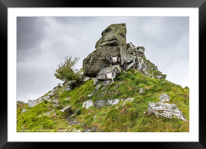 Valley of Rocks in Devon  Framed Mounted Print by Jim Monk