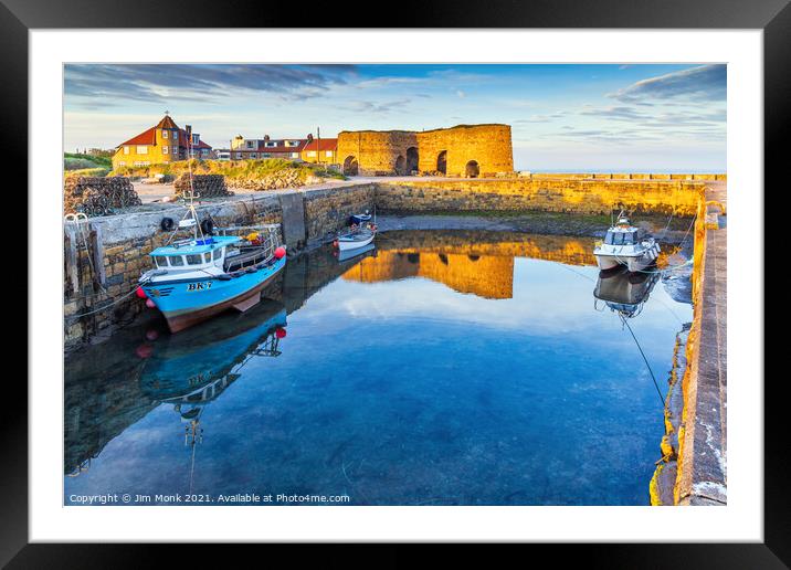 Beadnell Harbour, Northumberland Framed Mounted Print by Jim Monk