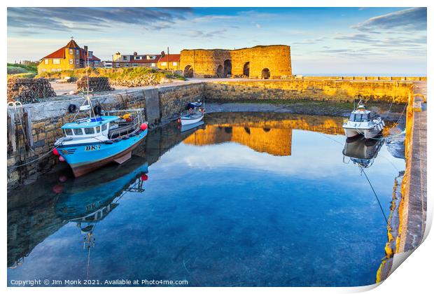 Beadnell Harbour, Northumberland Print by Jim Monk