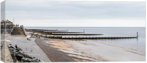 Sheringham beach panorama Canvas Print by Jason Wells