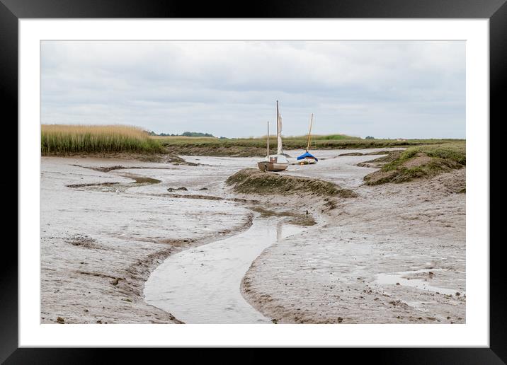 Low tide at Brancaster Staithe Framed Mounted Print by Jason Wells