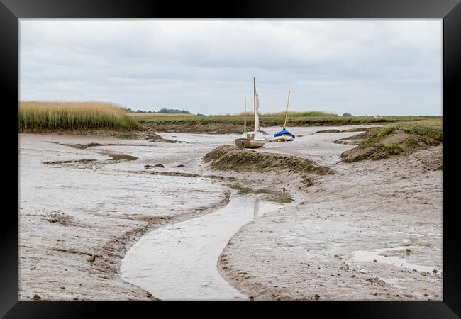 Low tide at Brancaster Staithe Framed Print by Jason Wells