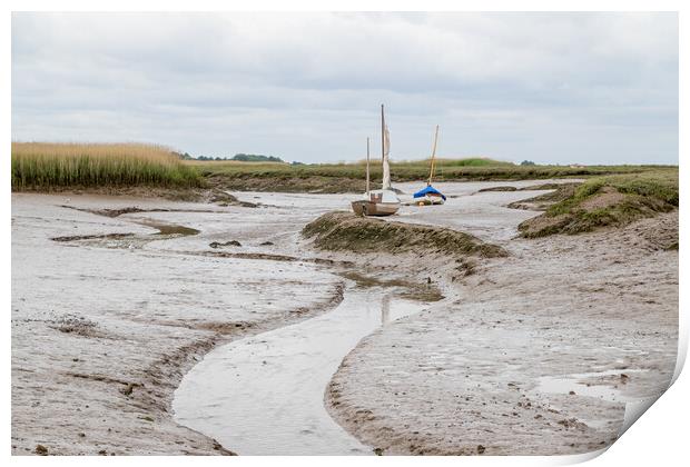 Low tide at Brancaster Staithe Print by Jason Wells