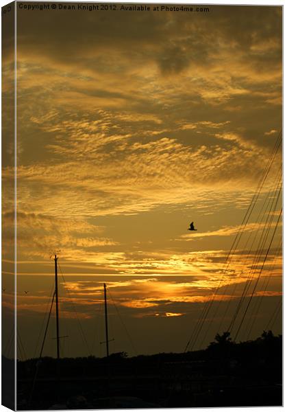 Super sunset down at the Quay Canvas Print by Dean Knight