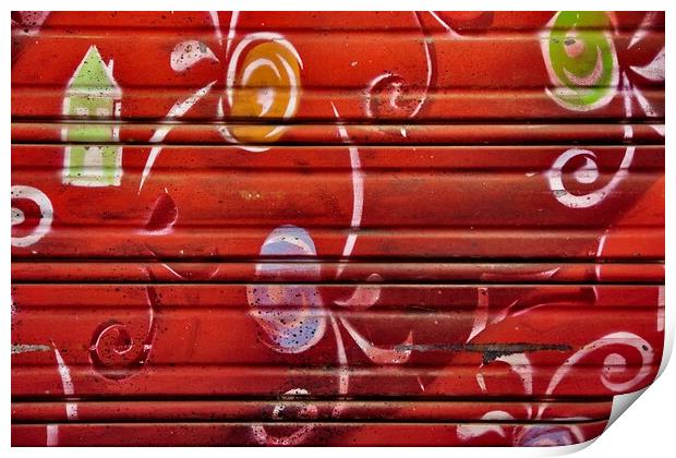Self assignment. Abstraction the streets of Seville. Graffiti. Print by Jose Manuel Espigares Garc