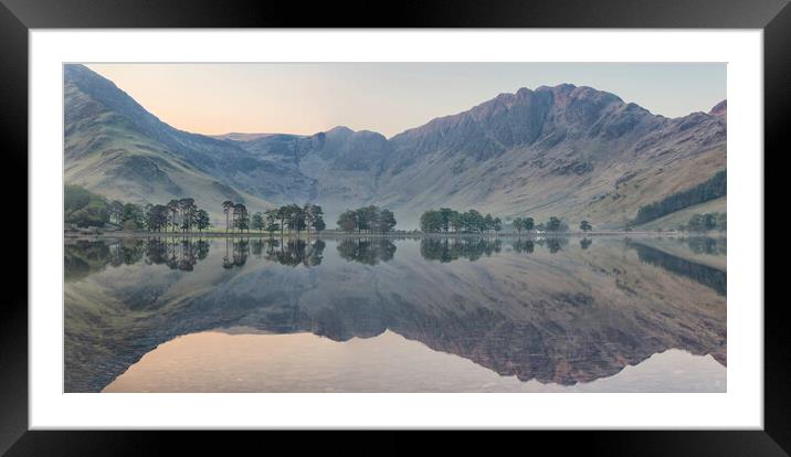 Buttermere Reflections Framed Mounted Print by James Marsden