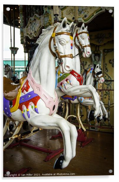 Carousel Horse at Blackpool, UK Acrylic by Ian Miller