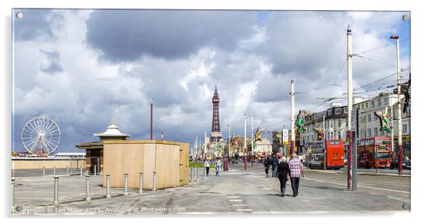 Blackpool Tower and Promanard Acrylic by Ian Miller