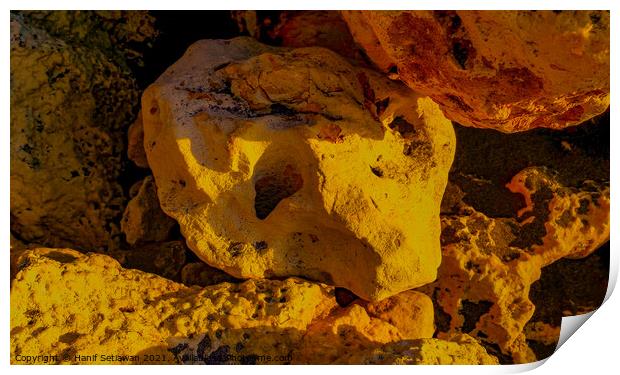 Heap of yellow rocks Print by Hanif Setiawan