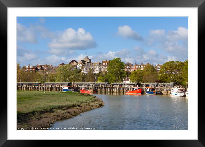 Rye and the River Rother IV Framed Mounted Print by Paul Lawrenson