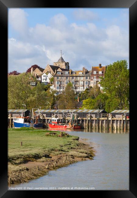 Rye and the River Rother V Framed Print by Paul Lawrenson