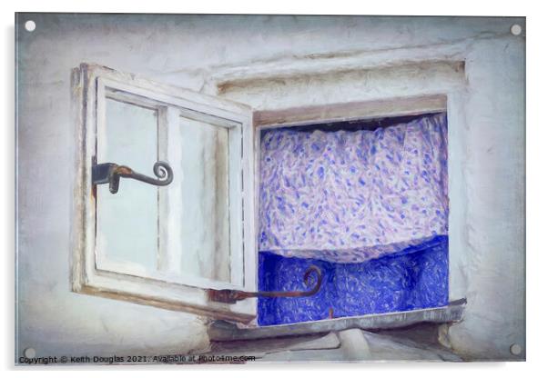 Open Window - Blue Acrylic by Keith Douglas